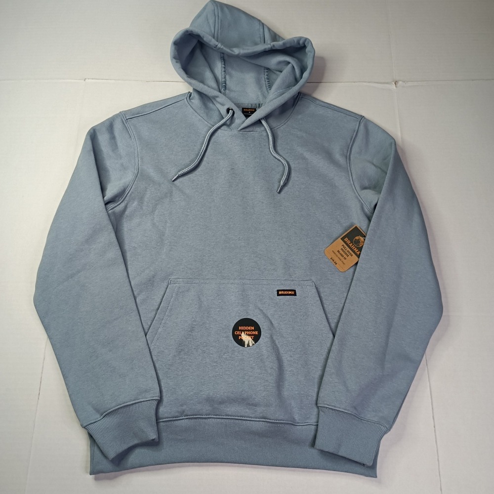 NEW Brahma Pullover Hoodie Men's Size S Small Blue Relaxed‎ Fit Workwear